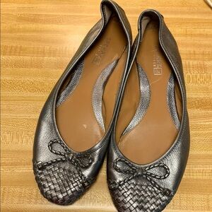 Sperry Maya Silver Pewter Loafers with Textured Design size 9.5